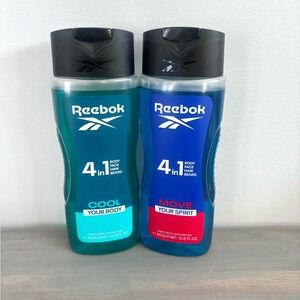 Reebok 4 in 1 Hair & Body Shower Gel Cool Your Body, Move Your Spirit (2 Pack)